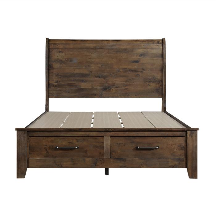 Jerrick (3)California King Sleigh Platform Bed with Footboard Storage - Big's Furniture (NV) - Multi Location