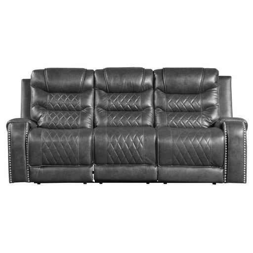 Putnam Power Double Reclining Sofa with Drop-Down in Gray 9405GY-3PW - Big's Furniture (NV) - Multi Location