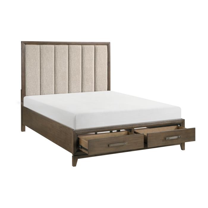 Cambridge (3) Queen Platform Bed with Footboard Storage - Big's Furniture (NV) - Multi Location