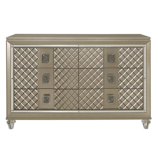 Youth Loudon 6 Drawer Dresser in Champagne Metallic B1515-5 - Big's Furniture (NV) - Multi Location