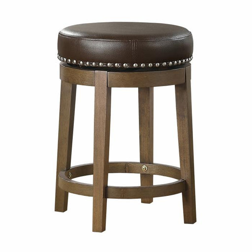 5681BRW-24 - Round Swivel Counter Height Stool, Brown - Big's Furniture (NV) - Multi Location