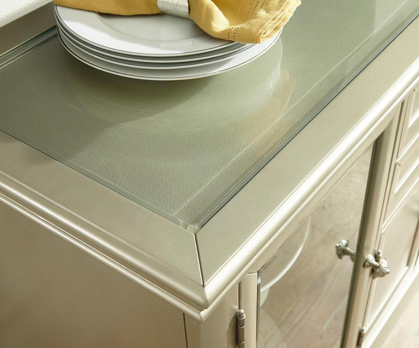 Celandine Server with Glass insert in Silver 1928-40NG - Big's Furniture (NV) - Multi Location
