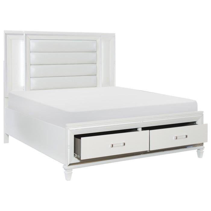 Tamsin (3) Queen Platform Bed with LED Lighting and Footboard Storage - Big's Furniture (NV) - Multi Location
