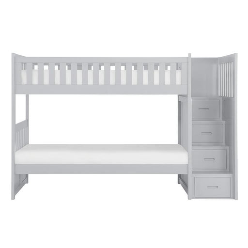 Orion Bunk Bed w/ Reversible Step Storage in Gray B2063SB-1 - Big's Furniture (NV) - Multi Location