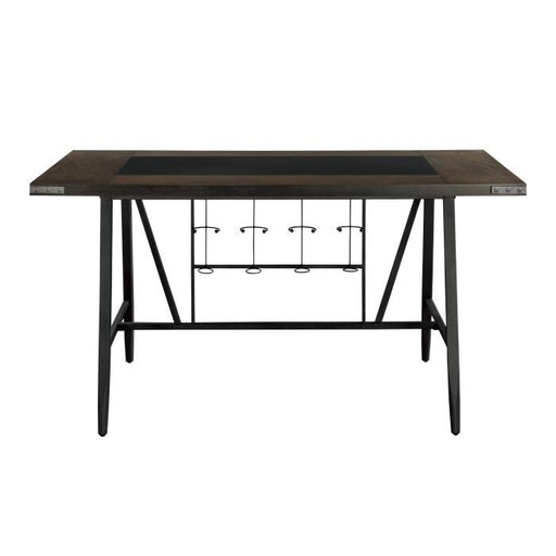5566-36 - (2)Counter Height Table, Glass Insert - Big's Furniture (NV) - Multi Location