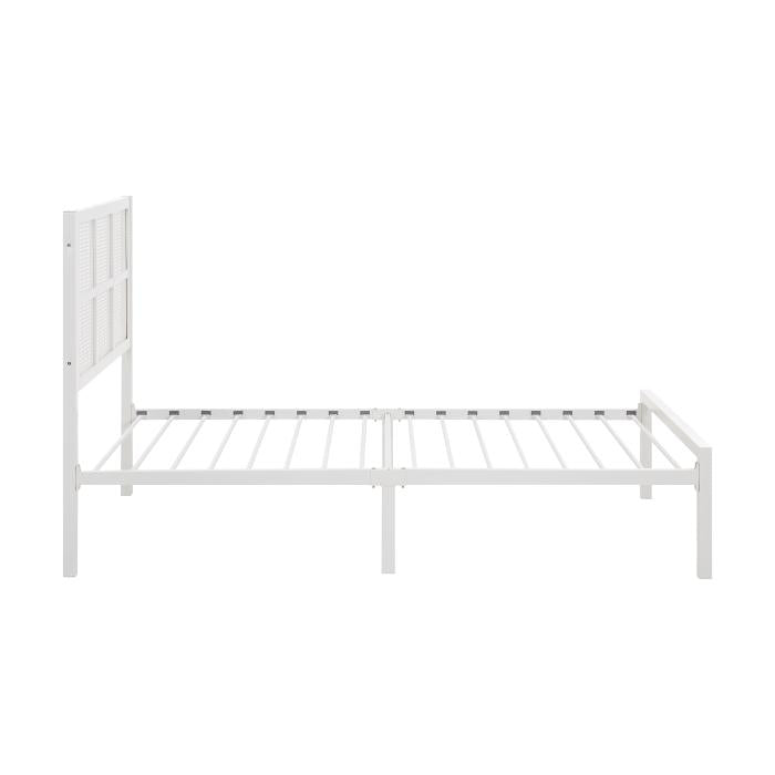 1635WHT-1-Youth Twin Platform Bed - Big's Furniture (NV) - Multi Location