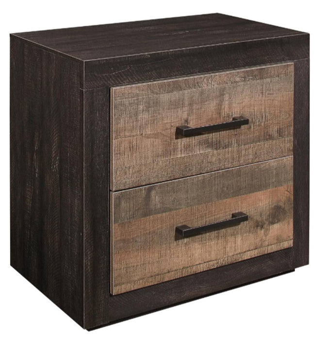 Miter Nightstand in Rustin Mahogany & Dark Ebony 1762-4 - Big's Furniture (NV) - Multi Location