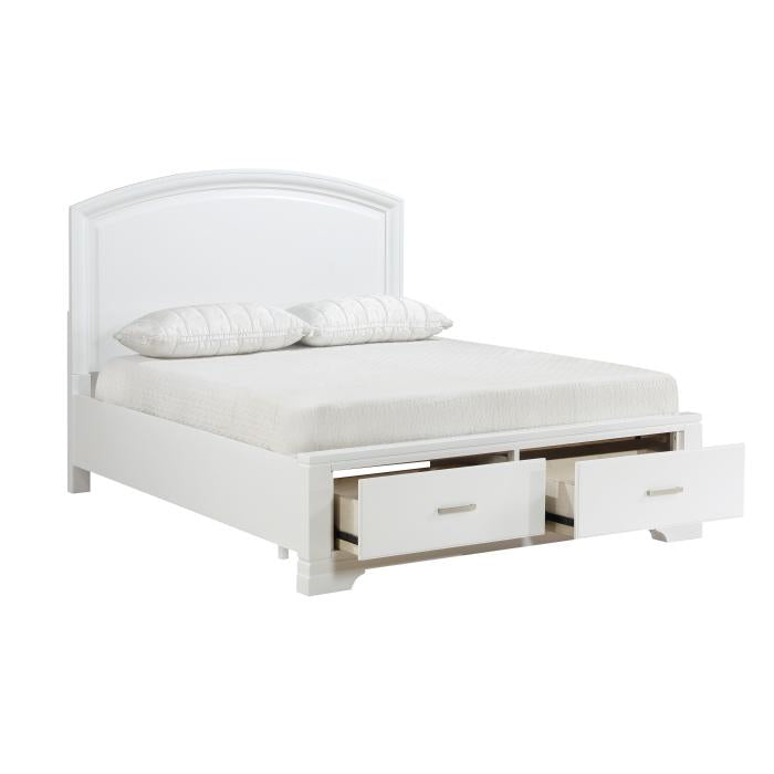1520WH-1-Bedroom (3) Queen Platform Bed with Footboard Storage - Big's Furniture (NV) - Multi Location