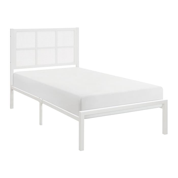 1635WHT-1-Youth Twin Platform Bed - Big's Furniture (NV) - Multi Location