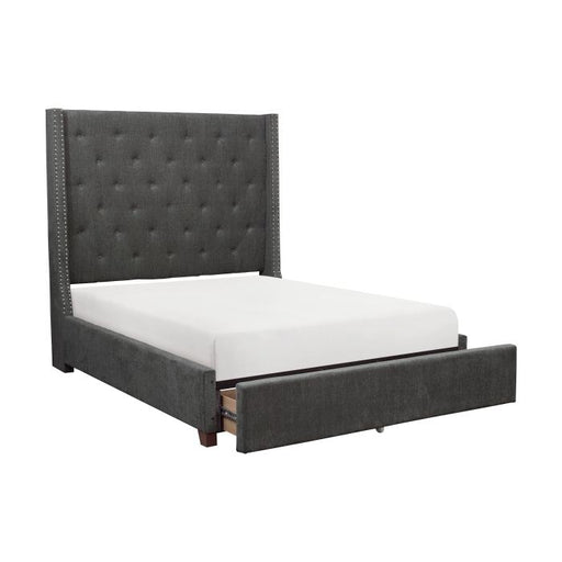 5877KGY-1CKDW - (3)California King Platform Bed with Storage Footboard - Big's Furniture (NV) - Multi Location