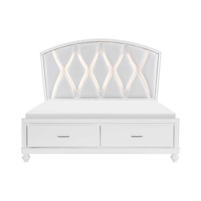Aria (3) Queen Platform Bed with Footboard Storage - Big's Furniture (NV) - Multi Location
