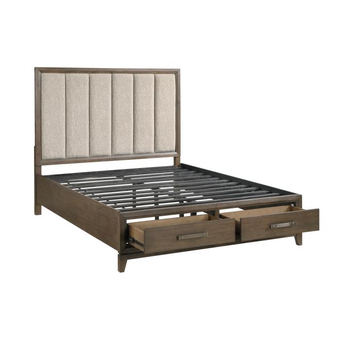 Cambridge (3) Queen Platform Bed with Footboard Storage - Big's Furniture (NV) - Multi Location