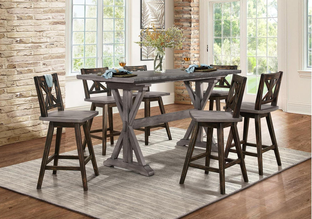 Amsonia Counter Height Dining Table in Gray 5602-36 - Big's Furniture (NV) - Multi Location