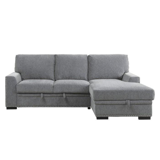 Morelia 2pc Sectional with Pull Out Bed and Right Chaise in Dark Gray 9468DG2RC2L - Big's Furniture (NV) - Multi Location