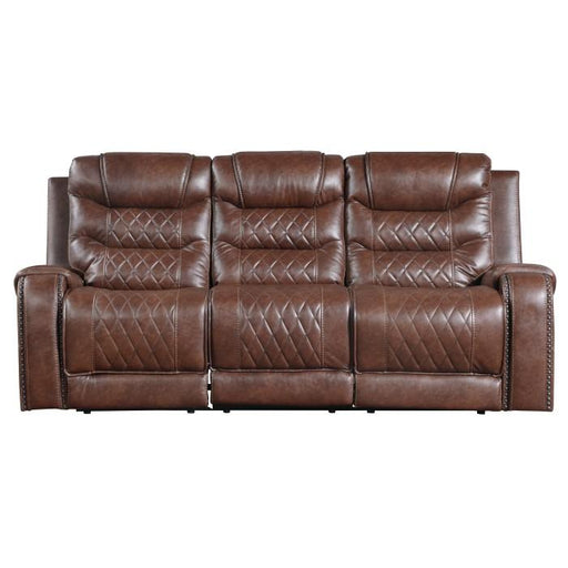 Putnam Power Double Reclining Sofa with Drop-Down in Brown 9405BR-3PW - Big's Furniture (NV) - Multi Location