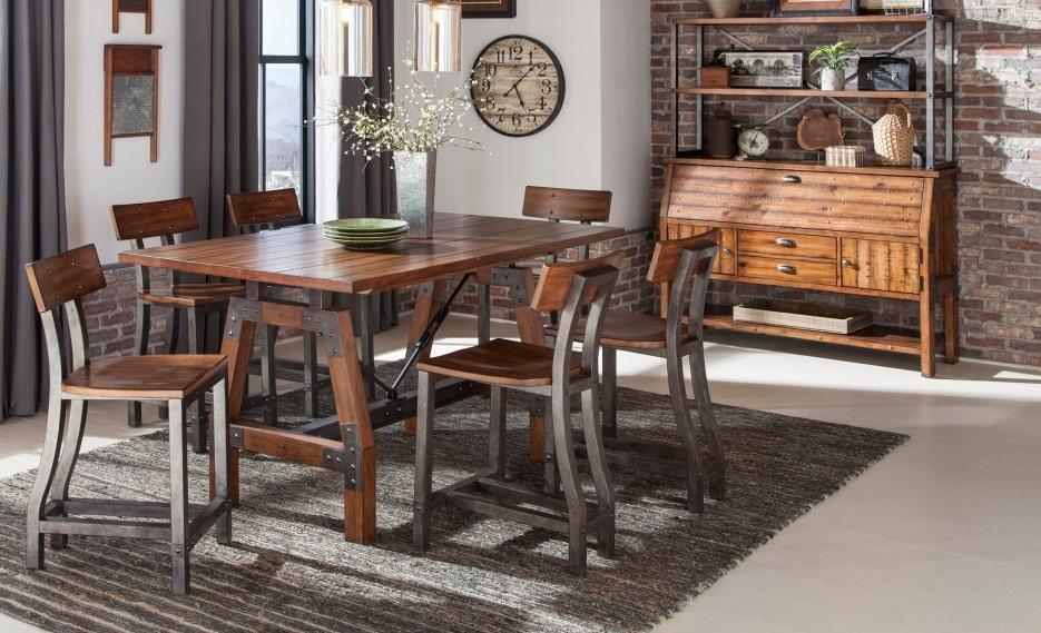 Holverson Counter Height Chair in Rustic Brown (Set of 2) - Big's Furniture (NV) - Multi Location