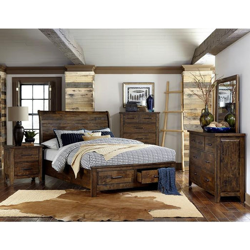 Jerrick (3)California King Sleigh Platform Bed with Footboard Storage - Big's Furniture (NV) - Multi Location