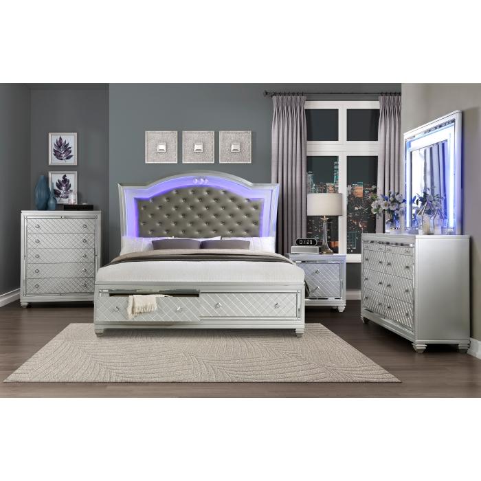 Leesa (3) Queen Platform Bed with Footboard Storage - Big's Furniture (NV) - Multi Location