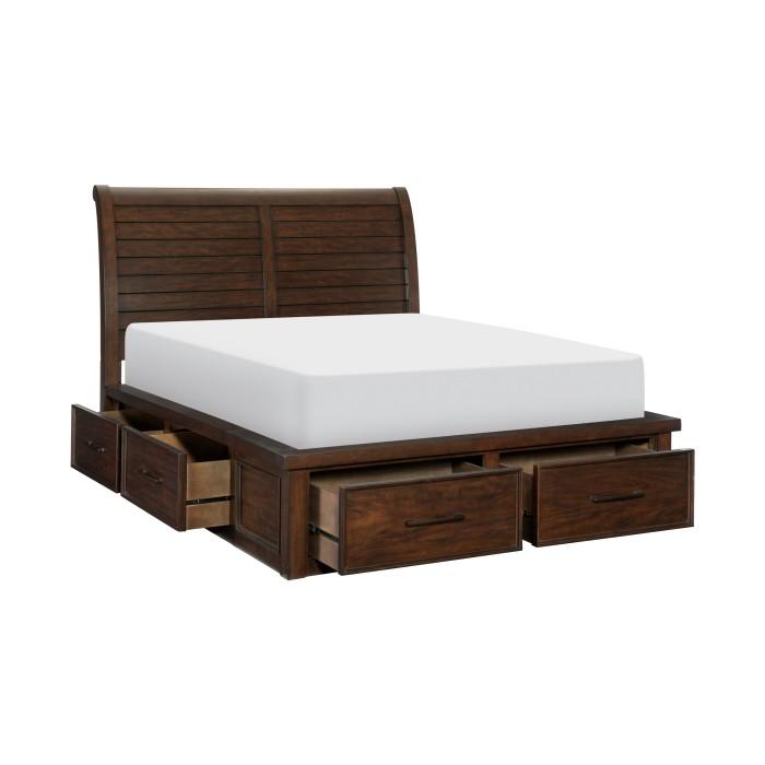 Logandale (4) Queen Platform Bed with Footboard Storage - Big's Furniture (NV) - Multi Location