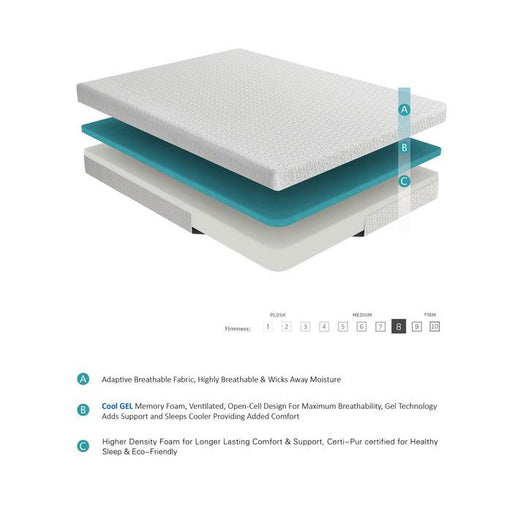 MT-G08Q - 8" Queen Gel-Infused Memory Foam Mattress - Big's Furniture (NV) - Multi Location