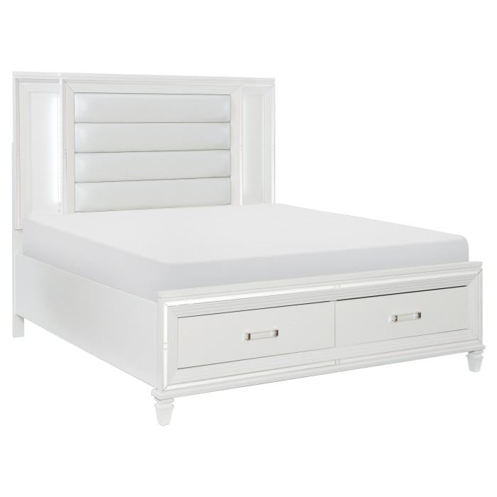 Tamsin (3) Queen Platform Bed with LED Lighting and Footboard Storage - Big's Furniture (NV) - Multi Location