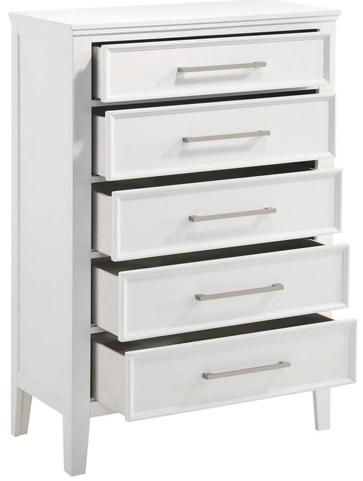 New Classic Furniture Andover 5 Drawer Chest in White - Big's Furniture (NV) - Multi Location