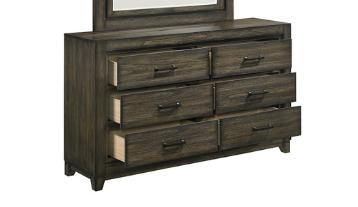 New Classic Furniture Ashland 6 Drawer Dresser in Rustic Brown - Big's Furniture (NV) - Multi Location