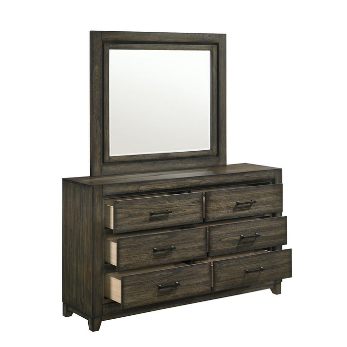 New Classic Furniture Ashland Mirror in Rustic Brown - Big's Furniture (NV) - Multi Location