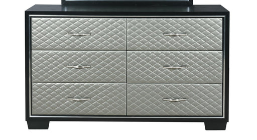 New Classic Furniture Luxor 6 Drawer Dresser in Black/Silver - Big's Furniture (NV) - Multi Location