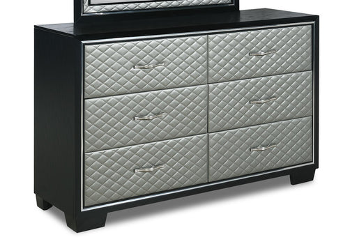 New Classic Furniture Luxor 6 Drawer Dresser in Black/Silver - Big's Furniture (NV) - Multi Location