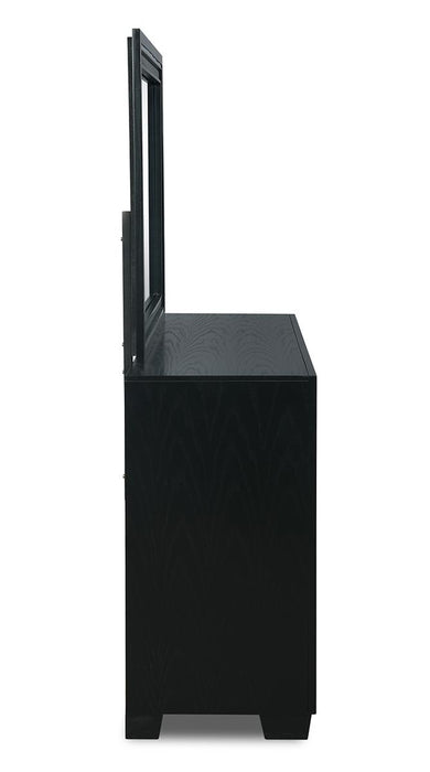 New Classic Furniture Luxor Mirror in Black/Silver - Big's Furniture (NV) - Multi Location