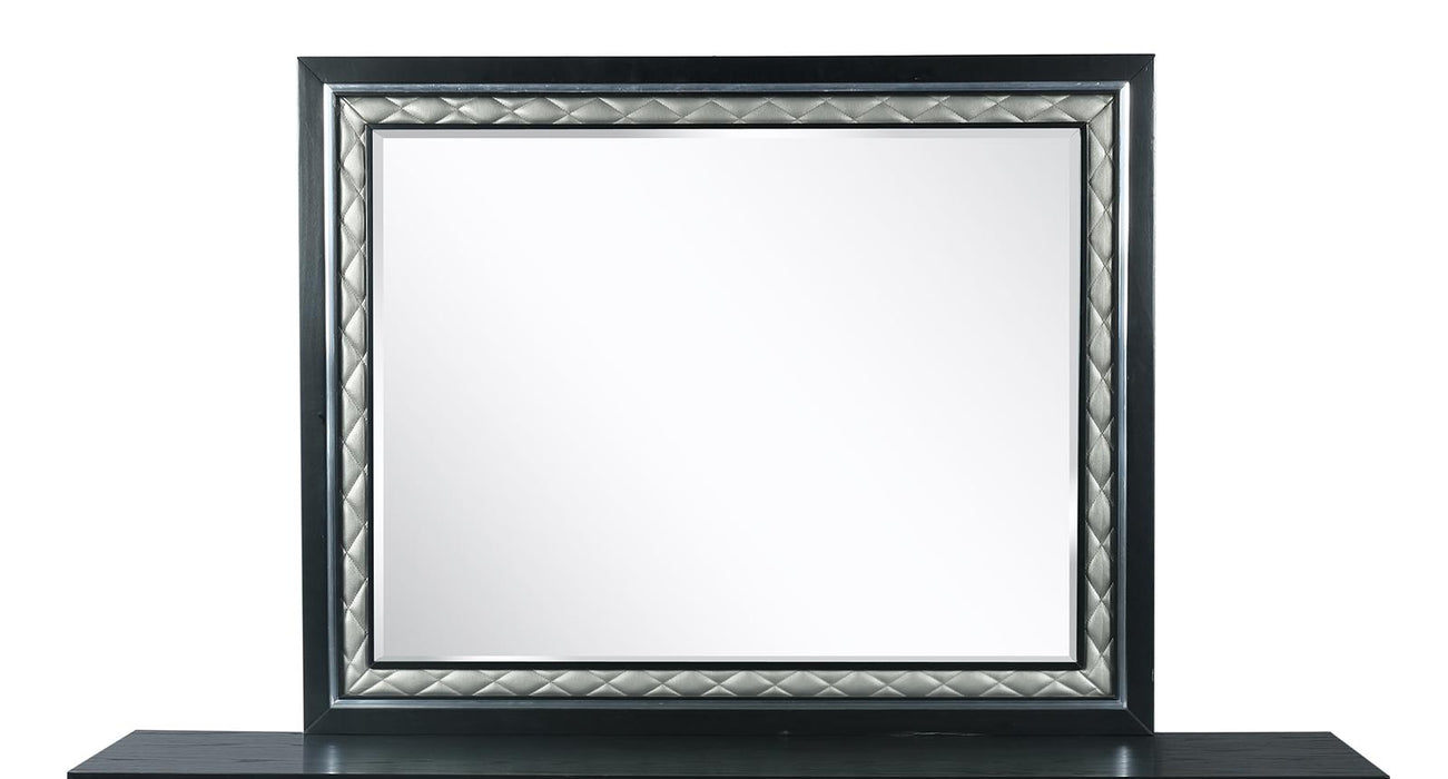 New Classic Furniture Luxor Mirror in Black/Silver - Big's Furniture (NV) - Multi Location