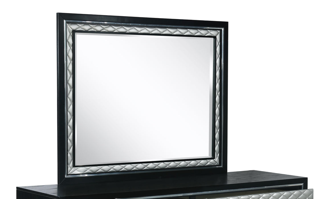 New Classic Furniture Luxor Mirror in Black/Silver - Big's Furniture (NV) - Multi Location