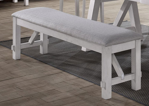 New Classic Furniture Maisie Bench in White Brown - Big's Furniture (NV) - Multi Location