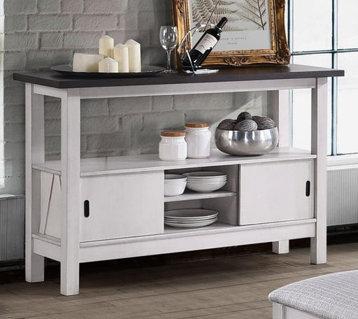 New Classic Furniture Maisie Server in White/Brown - Big's Furniture (NV) - Multi Location