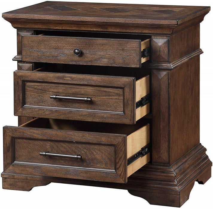 New Classic Furniture Mar Vista 3 Drawer Nightstand in Brushed Walnut - Big's Furniture (NV) - Multi Location