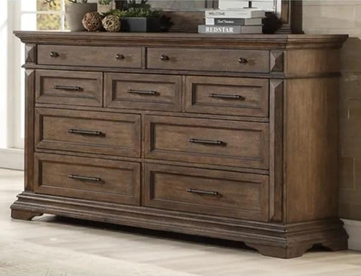 New Classic Furniture Mar Vista 9 Drawer Dresser in Brushed Walnut - Big's Furniture (NV) - Multi Location