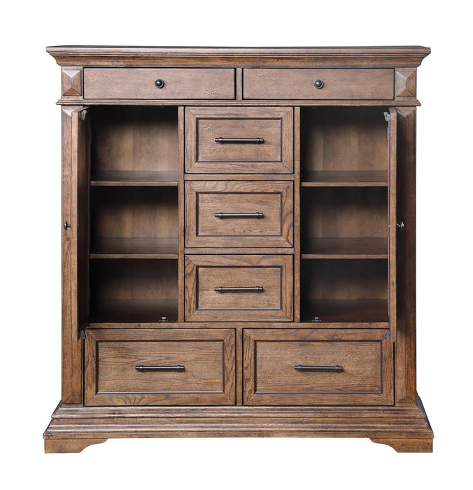 New Classic Furniture Mar Vista Door Chest in Brushed Walnut - Big's Furniture (NV) - Multi Location