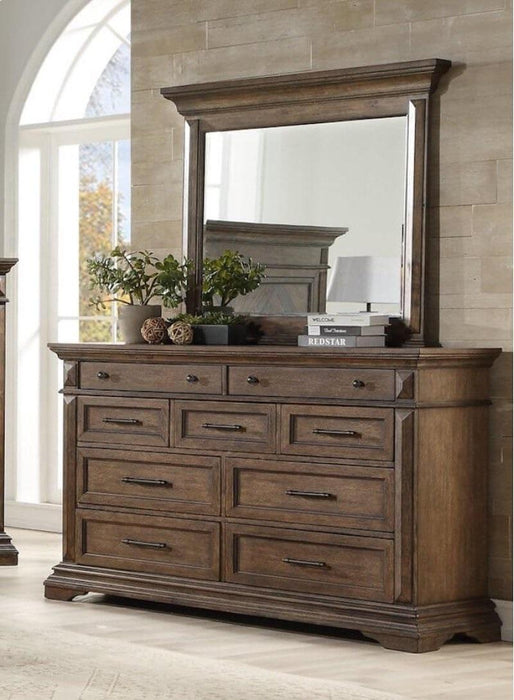 New Classic Furniture Mar Vista Mirror in Brushed Walnut - Big's Furniture (NV) - Multi Location