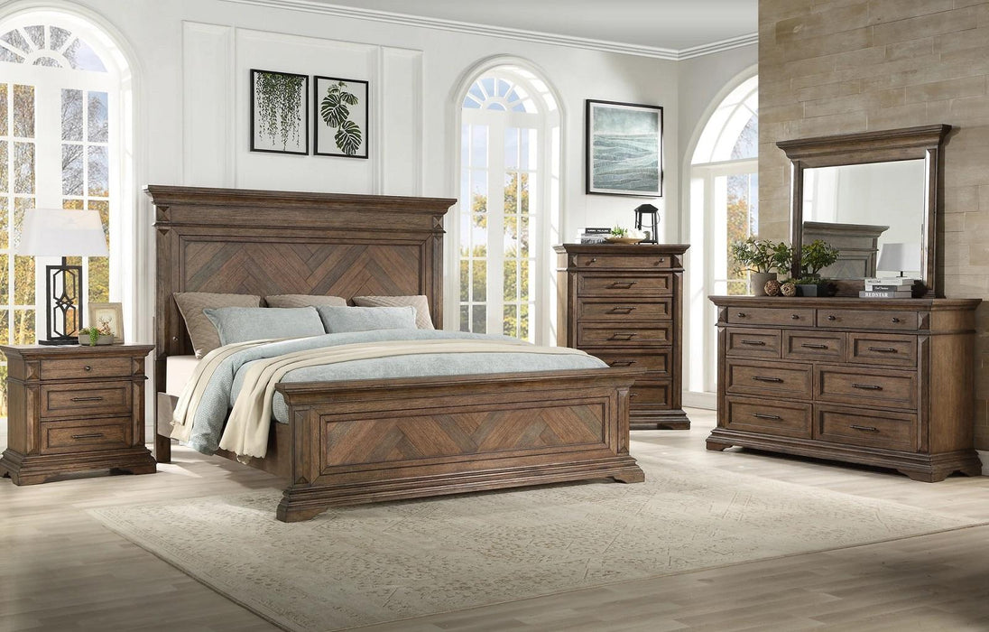 New Classic Furniture Mar Vista California King Bed in Brushed Walnut - Big's Furniture (NV) - Multi Location