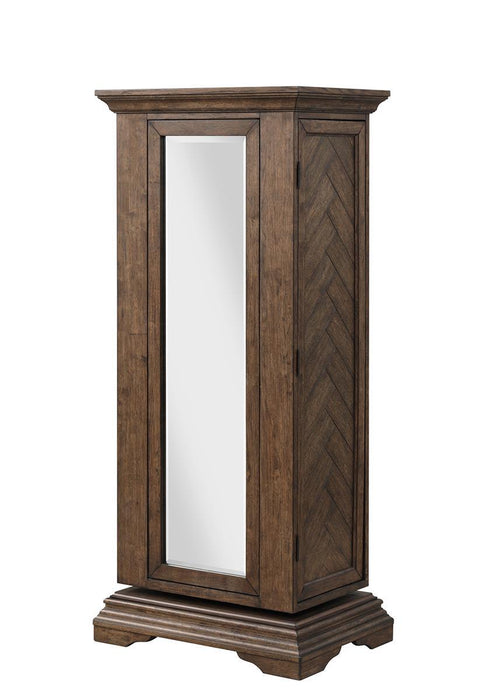 New Classic Furniture Mar Vista Swivel Lingerie Chest w/Mirror in Brushed Walnut - Big's Furniture (NV) - Multi Location