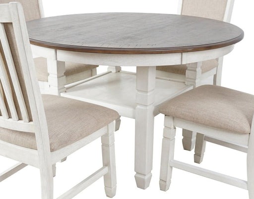 New Classic Furniture Prairie Point 47" Round Dining Table in White-W - Big's Furniture (NV) - Multi Location