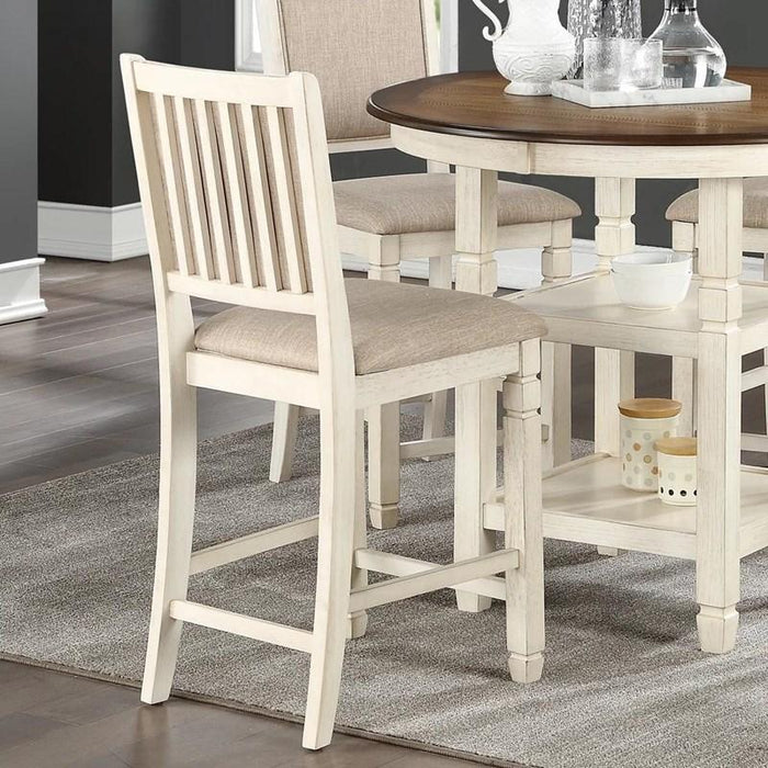 New Classic Furniture Prairie Point Counter Height Chair in White (Set of 2) - Big's Furniture (NV) - Multi Location