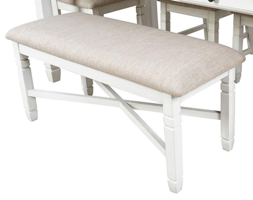 New Classic Furniture Prairie Point Dining Bench in White - Big's Furniture (NV) - Multi Location