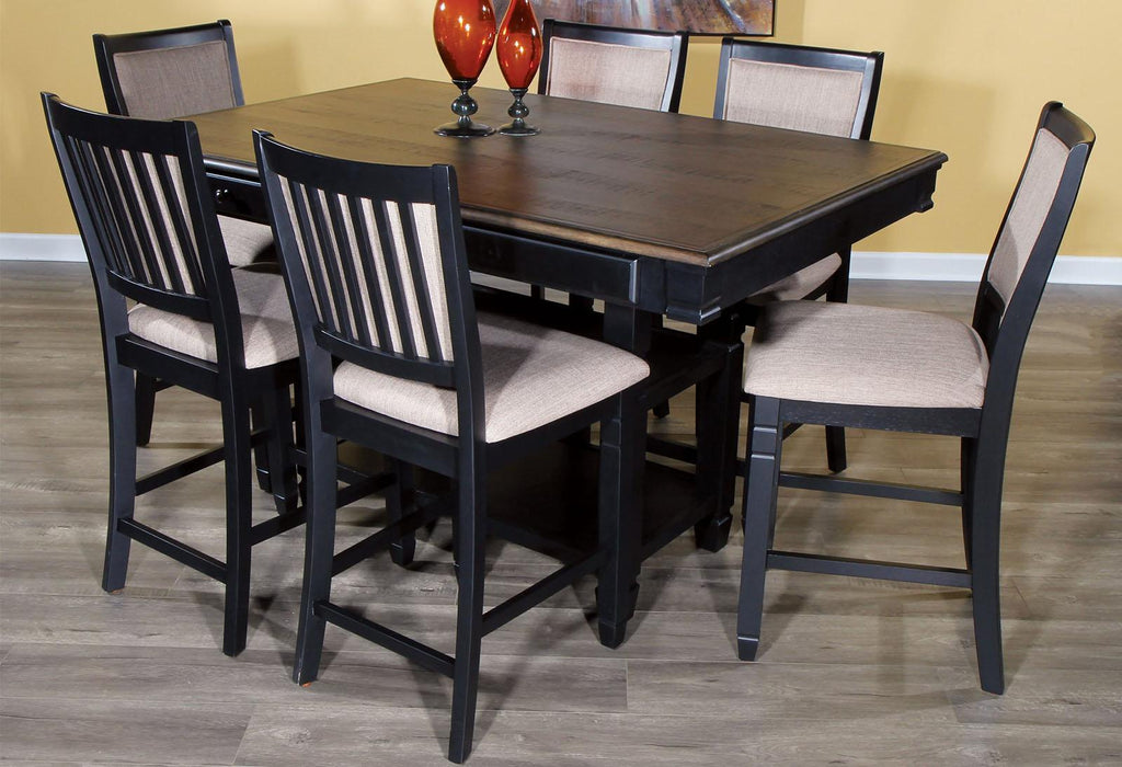 New Classic Furniture Prairie Point Rectangular Counter Height Table in Black - Big's Furniture (NV) - Multi Location