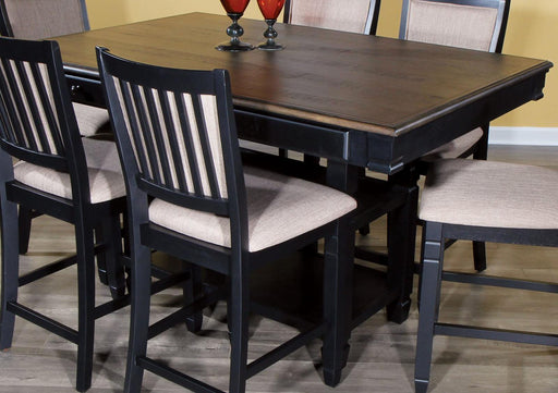 New Classic Furniture Prairie Point Rectangular Counter Height Table in Black - Big's Furniture (NV) - Multi Location