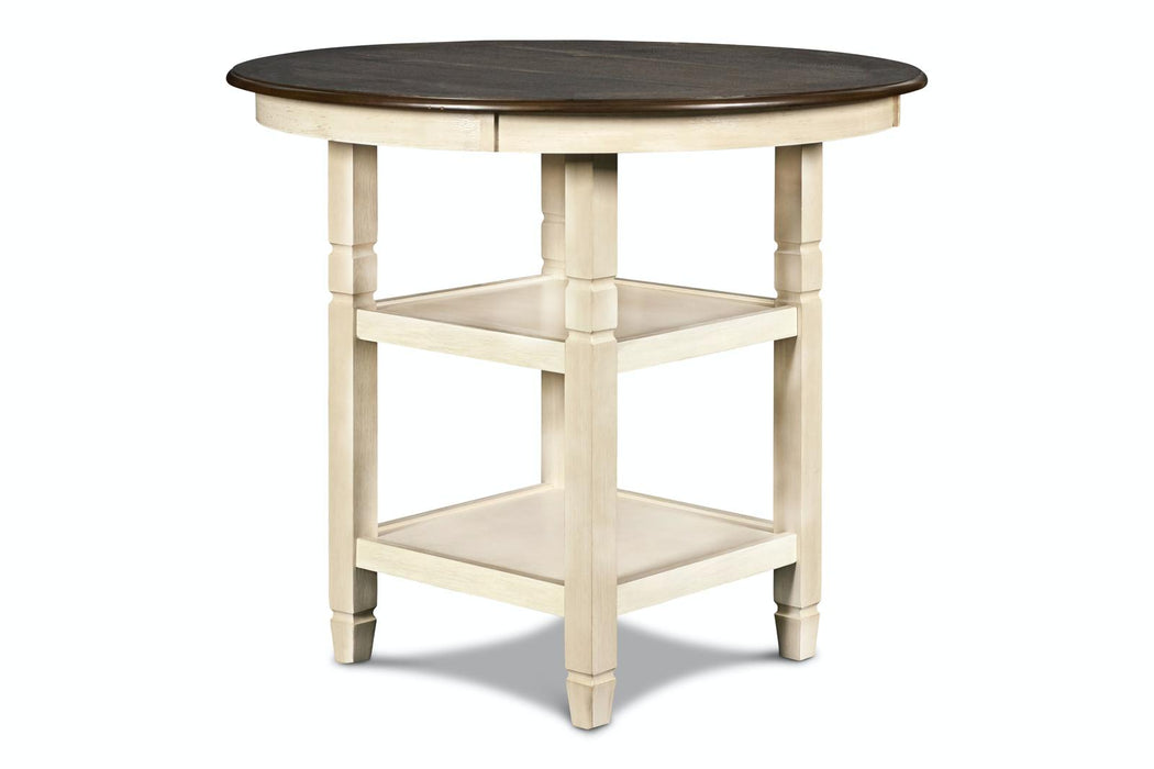 New Classic Furniture Prairie Point Round Counter Height Table in White - Big's Furniture (NV) - Multi Location