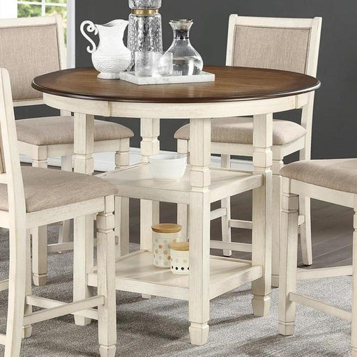 New Classic Furniture Prairie Point Round Counter Height Table in White - Big's Furniture (NV) - Multi Location
