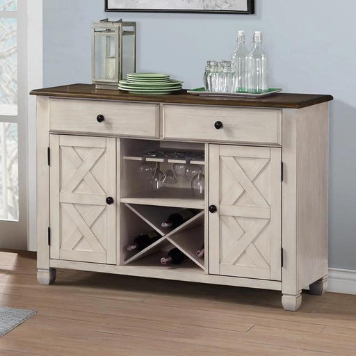 New Classic Furniture Prairie Point Server in White - Big's Furniture (NV) - Multi Location