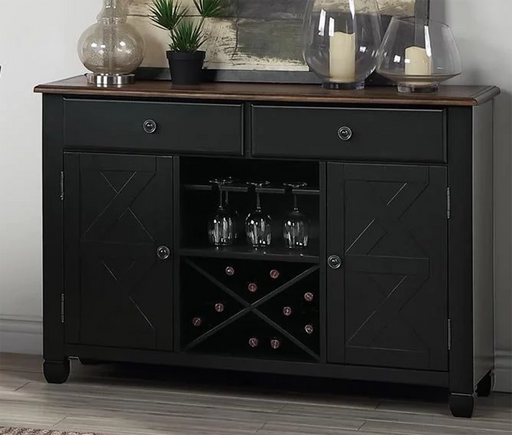New Classic Furniture Prairie Point Server in Black - Big's Furniture (NV) - Multi Location